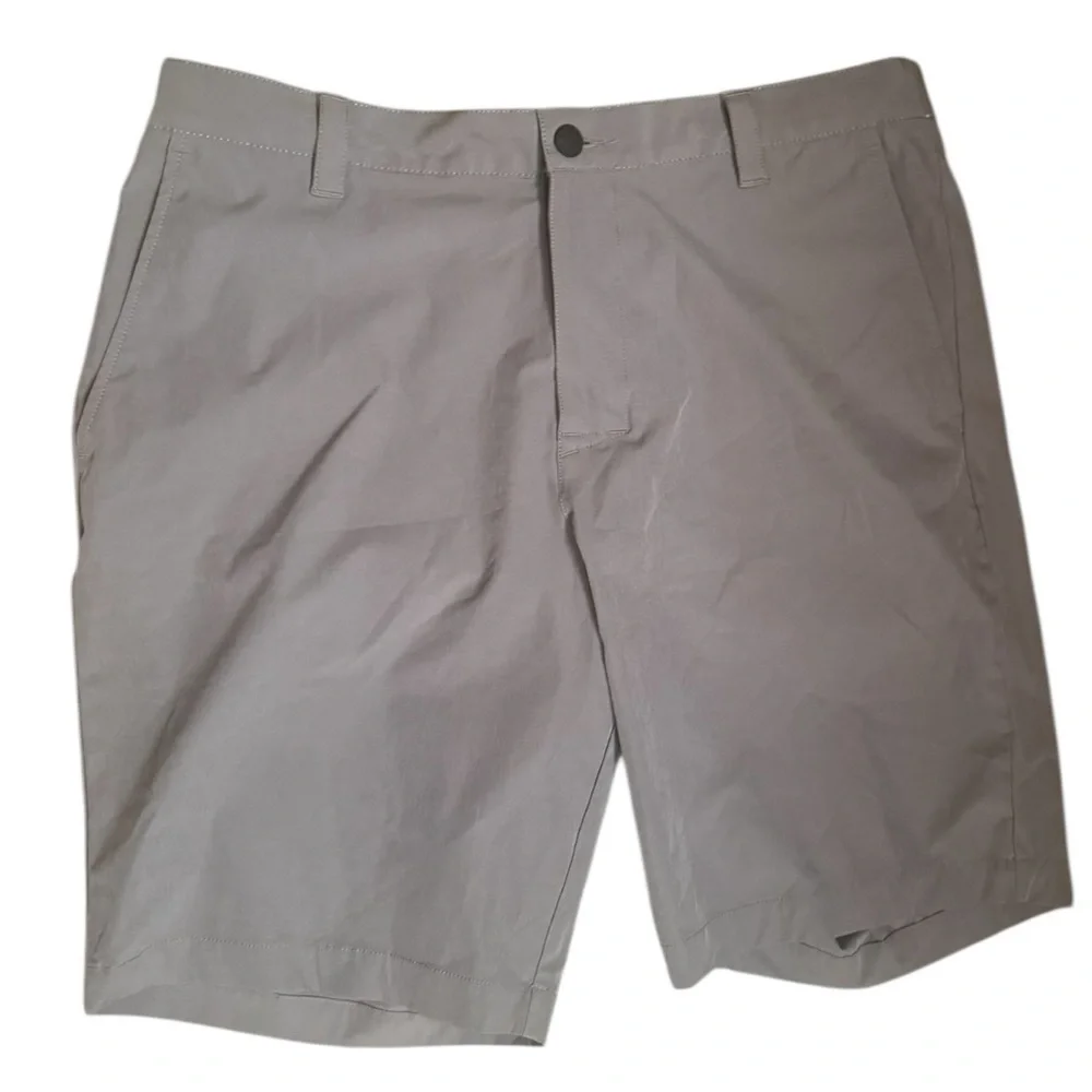 BANANA REPUBLIC Men's Gray Flat Front Golf Shorts Size 36 Pockets Outdoors